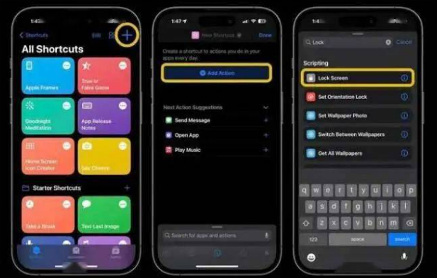 封开苹果14锁屏维修店分享iPhone14升级iOS16.4后如何创建锁屏快捷方式 