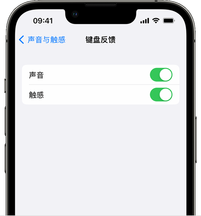 封开苹果14维修分享iPhone 14 系列机型如何开启键盘声音或触感反馈 