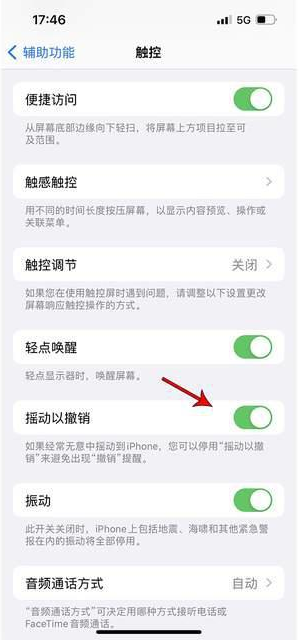 封开苹果手机维修分享iPhone手机如何设置摇一摇删除文字 